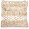 Buy Square Cotton Cushion in Boho Bali Style cover + filling - Serba Cream 60209 - in the UK