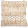 Buy Square Cotton Cushion in Boho Bali Style cover + filling - Serba Cream 60209 - in the UK