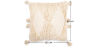 Buy Square Cotton Cushion in Boho Bali Style cover + filling - Laily White 60216 with a guarantee