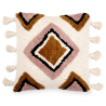 Buy Square Cotton Cushion in Boho Bali Style cover + filling - Eloise Multicolour 60221 - in the UK