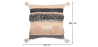 Buy Square Cotton Cushion in Boho Bali Style cover + filling - Ava Multicolour 60228 with a guarantee
