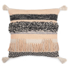 Buy Square Cotton Cushion in Boho Bali Style cover + filling - Ava Multicolour 60228 - in the UK