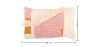 Buy Rectangular Cushion in Boho Bali Style, Wool cover + filling - Geraldine Pink 60231 home delivery