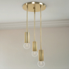 Buy Cluster pendant lamp in modern style, brass - Treck Gold 60236 - prices
