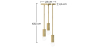 Buy Cluster pendant lamp in modern style, brass - Treck Gold 60236 - in the UK
