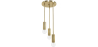 Buy Cluster pendant lamp in modern style, brass - Treck Gold 60236 at MyFaktory