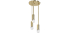 Buy Cluster pendant lamp in modern style, brass - Treck Gold 60236 in the United Kingdom