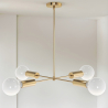 Buy Modern pendant chandelier, brass - Senay Gold 60237 - prices
