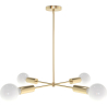 Buy Modern pendant chandelier, brass - Senay Gold 60237 - prices