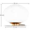 Buy Table lamp in vintage style, brass and glass - Ballon Gold 60238 - prices