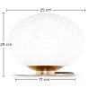 Buy Table lamp in vintage style, brass and glass - Ballon Gold 60238 - in the UK