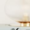 Buy Table lamp in vintage style, brass and glass - Ballon Gold 60238 - in the UK