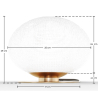 Buy Table lamp in vintage style, brass and glass - Ballon Gold 60238 - prices