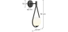 Buy Wall lamp in scandinavian style, glass - Drop Black 60240 with a guarantee
