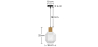 Buy Pendant lamp in modern style, wood and glass - Zey White 60241 - in the UK