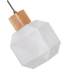 Buy Pendant lamp in modern style, wood and glass - Zey White 60241 at MyFaktory