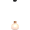 Buy Pendant lamp in modern style, wood and glass - Zey White 60241 - prices