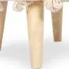 Buy Pouffe Stool in Boho Bali Style, Wood and Cotton - Vanessa Bali Beige 60260 in the United Kingdom