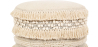 Buy Pouffe Stool in Boho Bali Style, Wood and Cotton - Janice Bali White 60264 home delivery