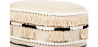 Buy Pouffe Stool in Boho Bali Style, Wood and Cotton - Jessie Bali Cream 60266 home delivery