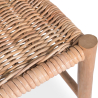 Buy Low Garden Stool in Boho Bali Style, Rattan and Wood - Marcra Natural wood 60290 home delivery