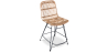 Buy Counter Stool in Boho Bali Design, Rattan and Iron - Creto Black 60293 - prices