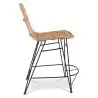Buy Counter Stool in Boho Bali Design, Rattan and Iron - Creto Black 60293 at MyFaktory