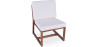 Buy Garden Armchair in Boho Bali Design, Wood and Canvas - Bayen White 60299 in the United Kingdom