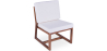 Buy Garden Armchair in Boho Bali Design, Wood and Canvas - Bayen White 60299 with a guarantee
