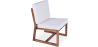 Buy Garden Armchair in Boho Bali Design, Wood and Canvas - Bayen White 60299 in the United Kingdom