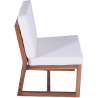 Buy Garden Armchair in Boho Bali Design, Wood and Canvas - Bayen White 60299 in the United Kingdom