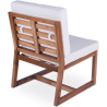 Buy Garden Armchair in Boho Bali Design, Wood and Canvas - Bayen White 60299 home delivery