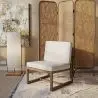 Buy Garden Armchair in Boho Bali Design, Wood and Canvas - Bayen White 60299 - prices