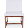 Buy Garden Armchair in Boho Bali Design, Wood and Canvas - Bayen White 60299 - in the UK