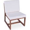 Buy Garden Armchair in Boho Bali Design, Wood and Canvas - Bayen White 60299 - prices