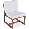 Buy Garden Armchair in Boho Bali Design, Wood and Canvas - Bayen White 60299 in the United Kingdom
