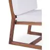 Buy Garden Armchair in Boho Bali Design, Wood and Canvas - Bayen White 60299 with a guarantee