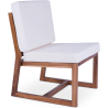 Buy Garden Armchair in Boho Bali Design, Wood and Canvas - Bayen White 60299 - in the UK