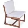 Buy Garden Armchair in Boho Bali Design, Wood and Canvas - Bayen White 60299 - prices