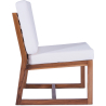 Buy Garden Armchair in Boho Bali Design, Wood and Canvas - Bayen White 60299 at MyFaktory