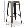 Buy Bar Stool – Industrial Style – Steel – 76 cm – Metalix Metallic bronze 60148 at MyFaktory