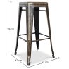 Buy Bar Stool – Industrial Style – Steel – 76 cm – Metalix Metallic bronze 60148 - prices