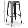 Buy Bar Stool – Industrial Style – Steel – 76 cm – Metalix Metallic bronze 60148 - prices