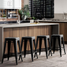 Buy Bistrot Metalix Stool  Matte Metal - 60cm - New edition Black 60324 with a guarantee