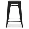 Buy Bistrot Metalix Stool  Matte Metal - 60cm - New edition Black 60324 - in the UK