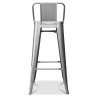 Buy Bar Stool with Backrest - Industrial Design - 76cm - New Edition - Metalix Steel 60325 home delivery