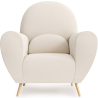 Buy Armchair with Armrests - Upholstered in Boucle Fabric -Verona White 60329 - in the UK