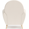 Buy Armchair with Armrests - Upholstered in Boucle Fabric -Verona White 60329 in the United Kingdom