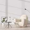 Buy Armchair with Armrests - Upholstered in Boucle Fabric -Verona White 60329 home delivery
