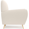 Buy Armchair with Armrests - Upholstered in Boucle Fabric -Verona White 60329 - in the UK